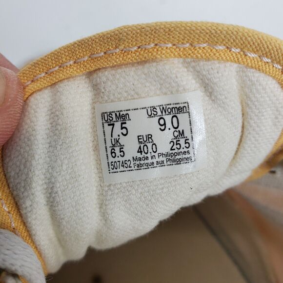 VANS Shoes Mens Size 7.5 Yellow White Suede Old Skool Skateboarding Sneaker - Picture 13 of 13